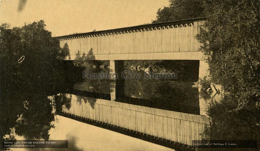 Postcard: The Covered Railroad Bridge, Hillsboro Bridge, N.H.